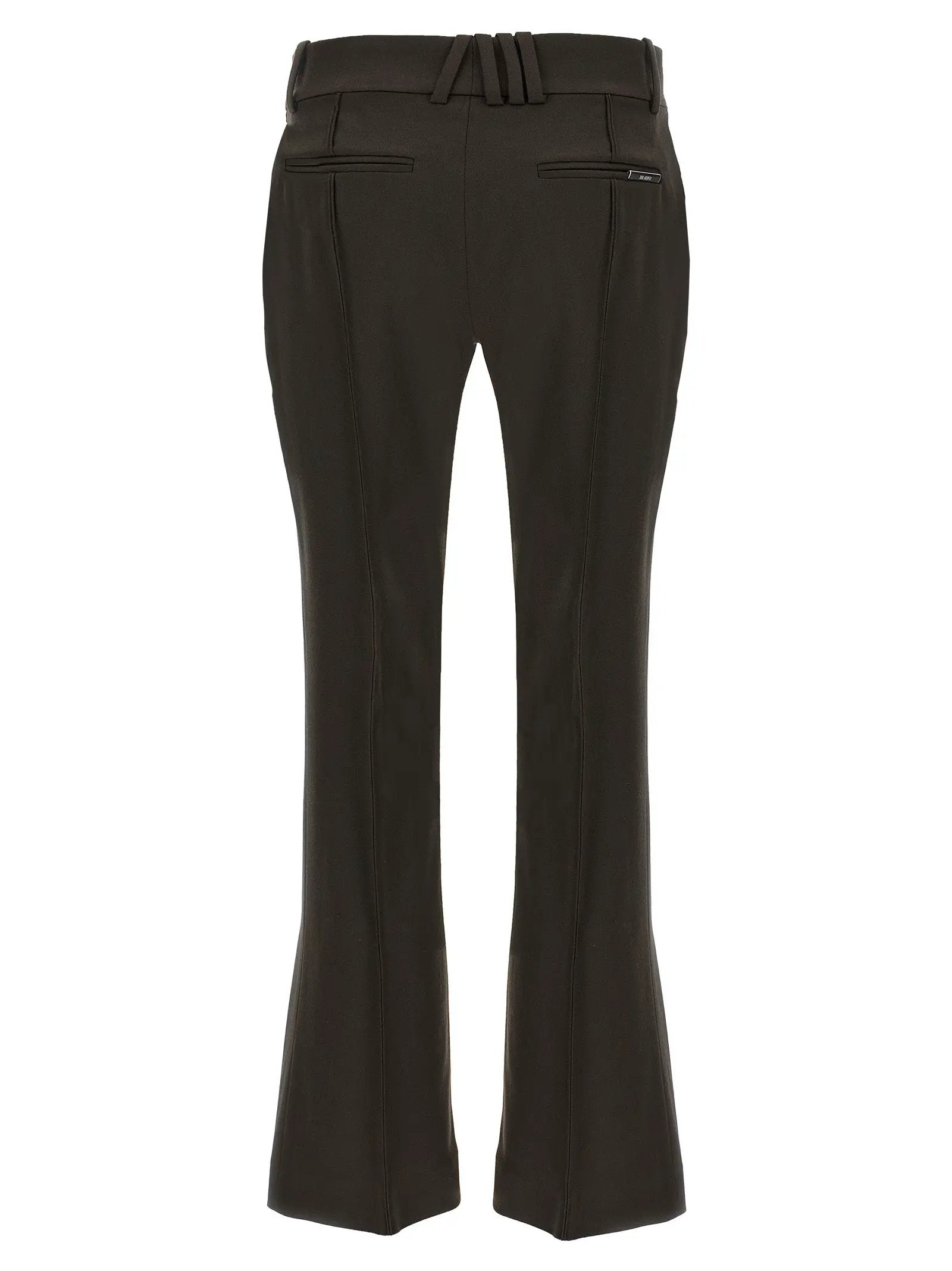 The Attico Brown Virgin Wool Flared Pants