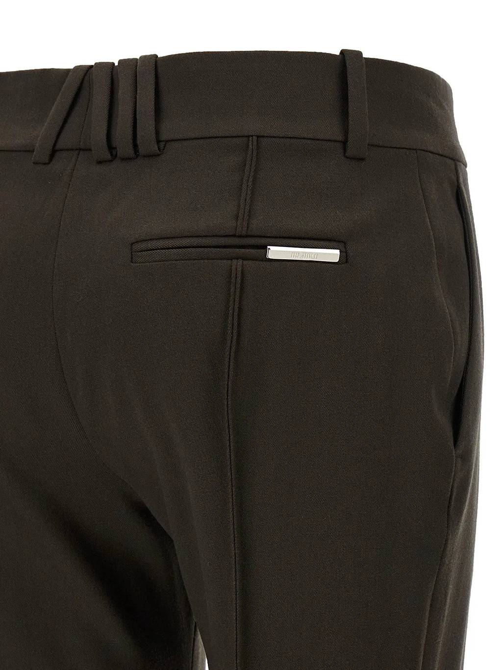 The Attico Brown Virgin Wool Flared Pants
