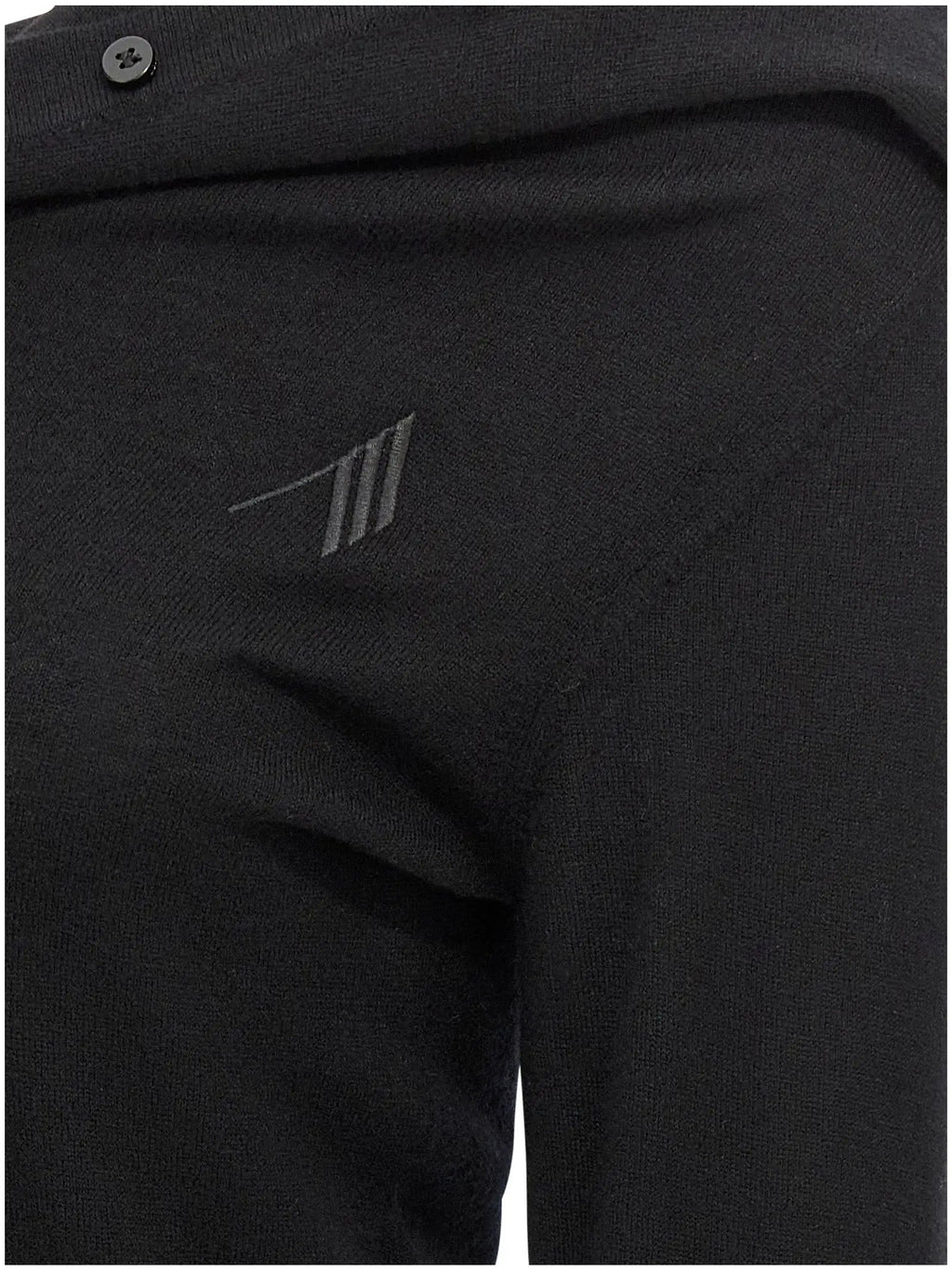 The Attico Black Virgin Wool Short Dress