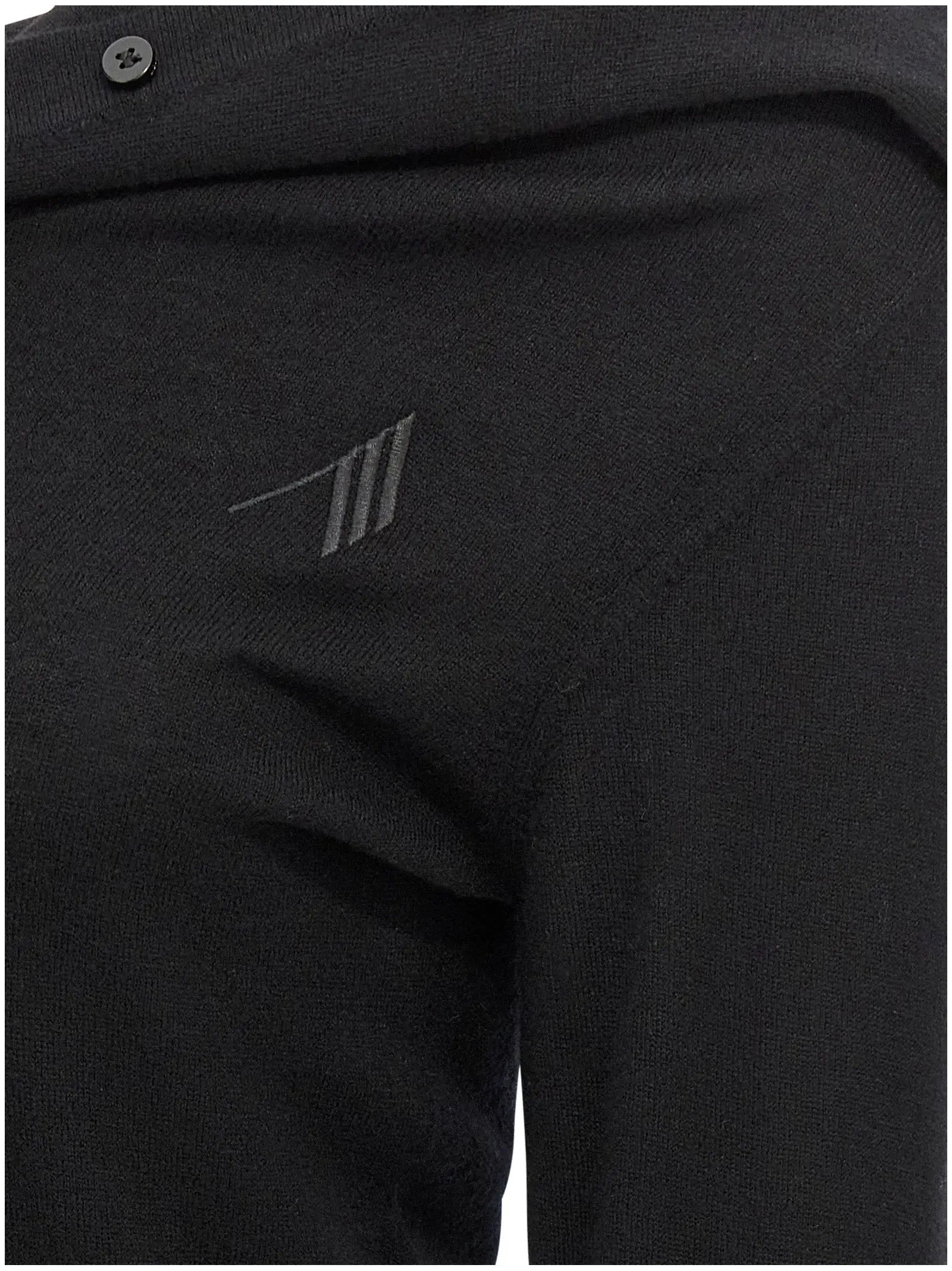 The Attico Black Virgin Wool Short Dress