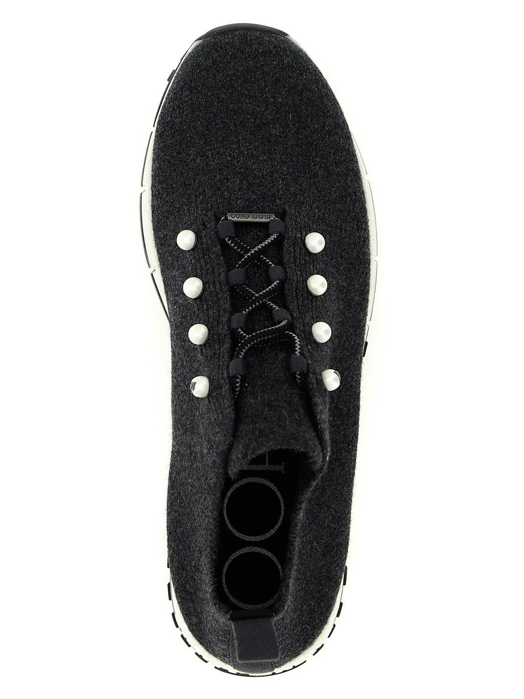 Jimmy Choo Black Tencel Low Top Sneakers