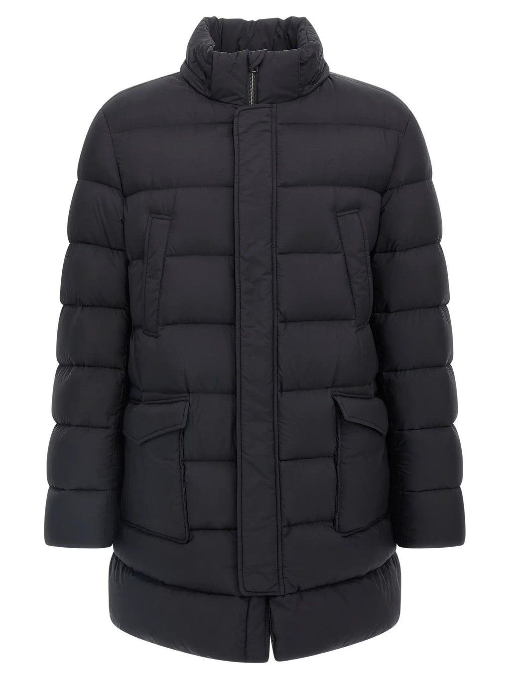 Herno Black Polyamide Coat