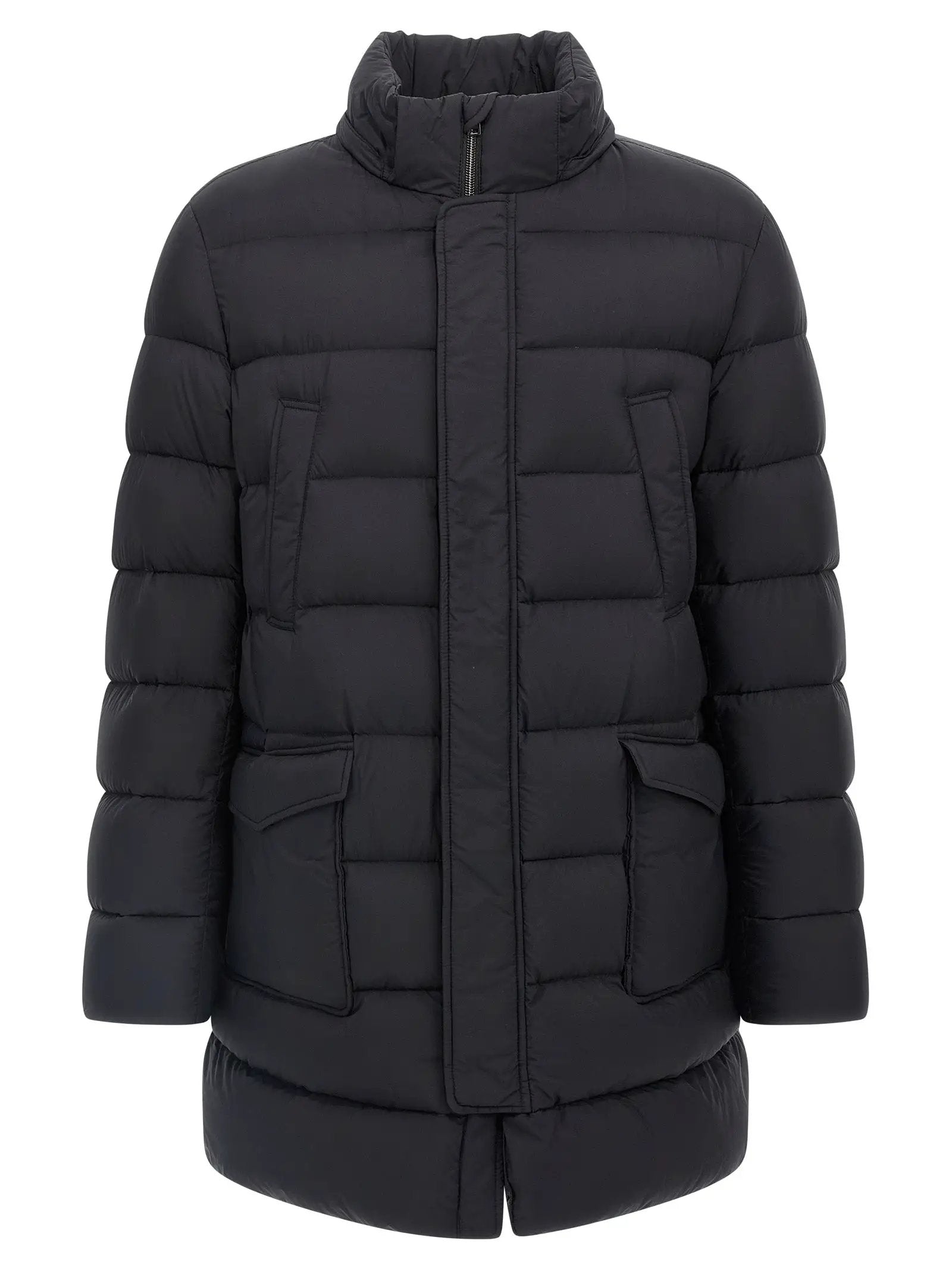 Herno Black Polyamide Coat