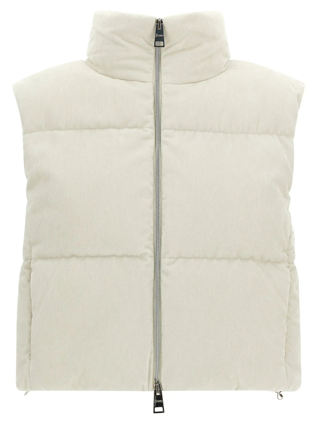 Herno White Viscose Sleeveless Jacket