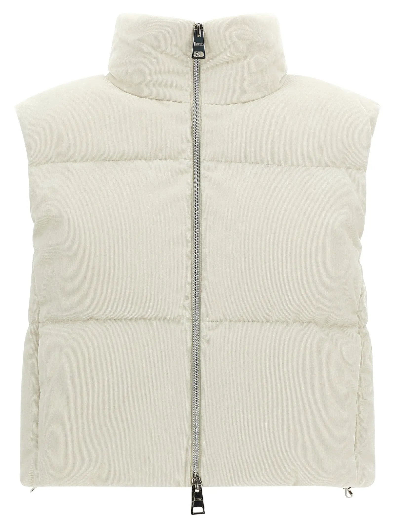 Herno White Viscose Sleeveless Jacket