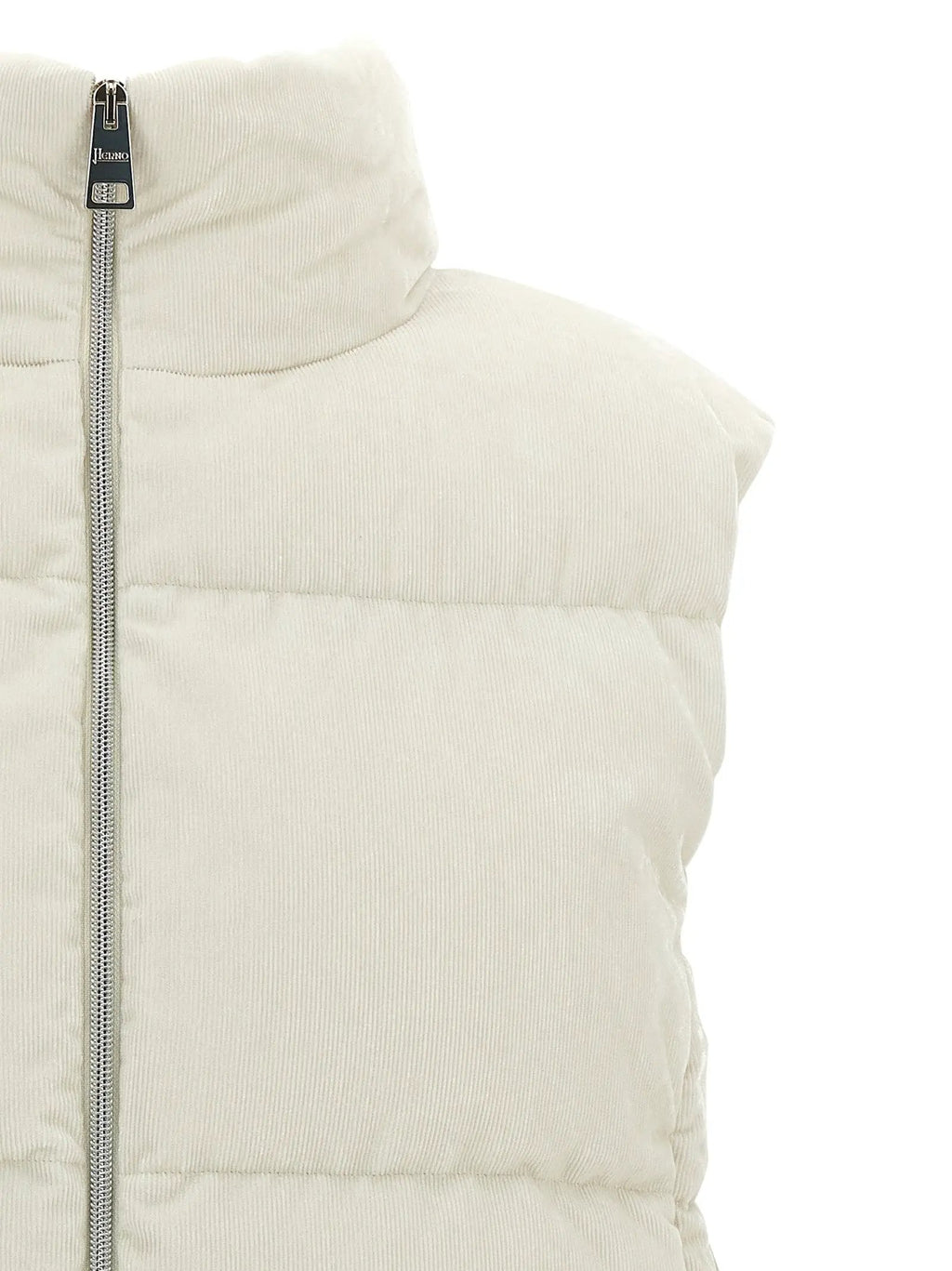 Herno White Viscose Sleeveless Jacket