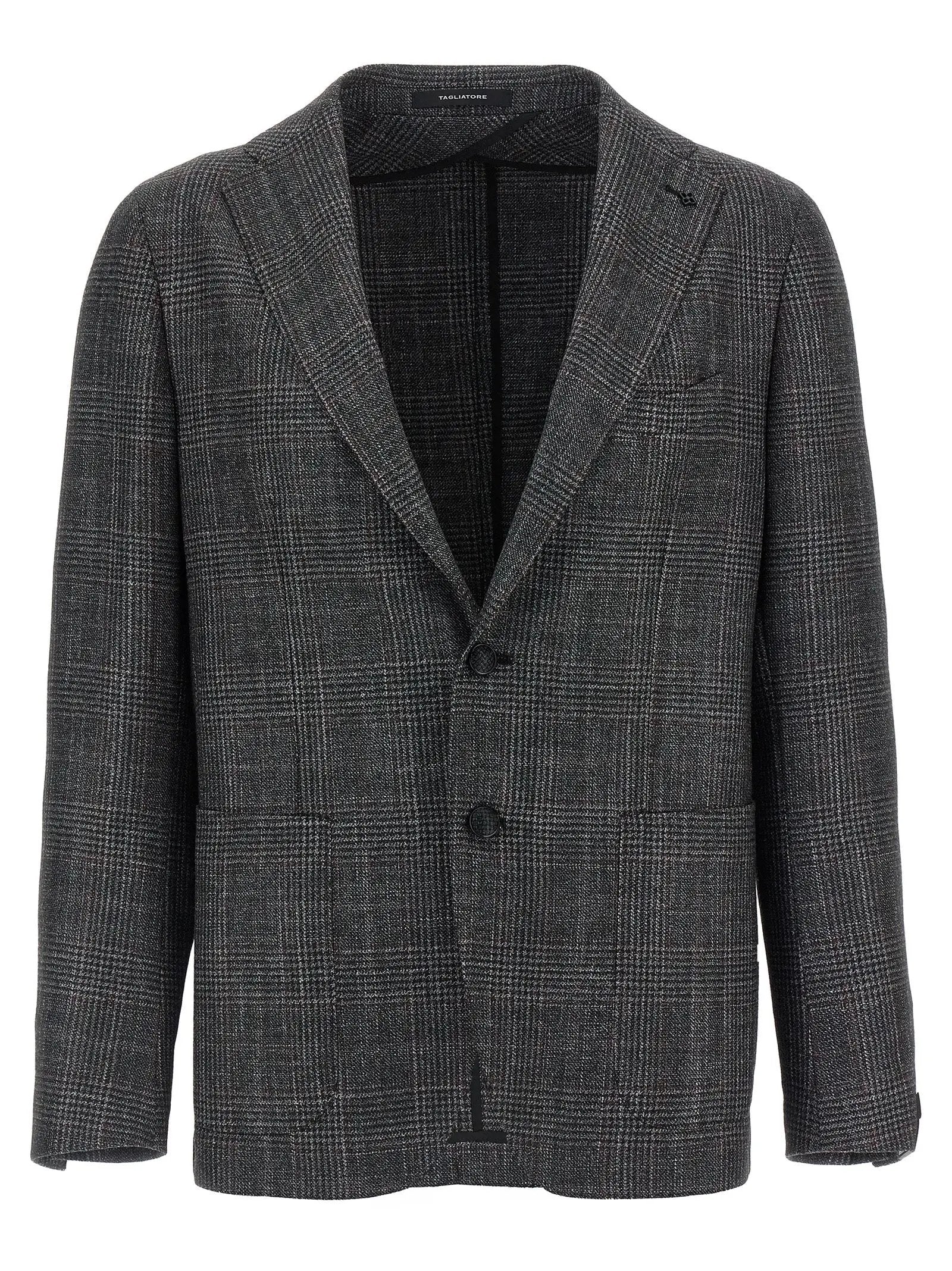 Tagliatore Gray Virgin Wool Blazer