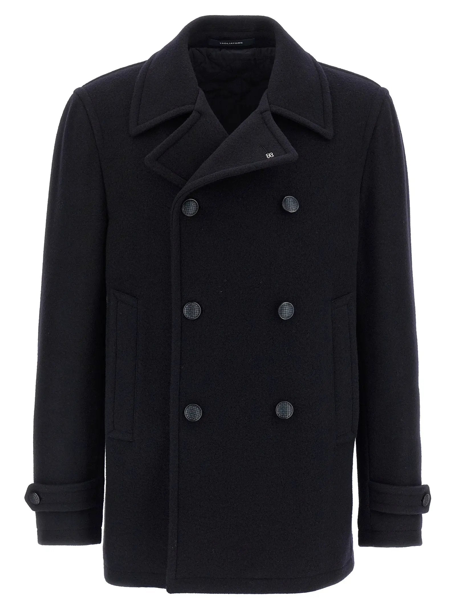 Tagliatore Blue Wool Coat