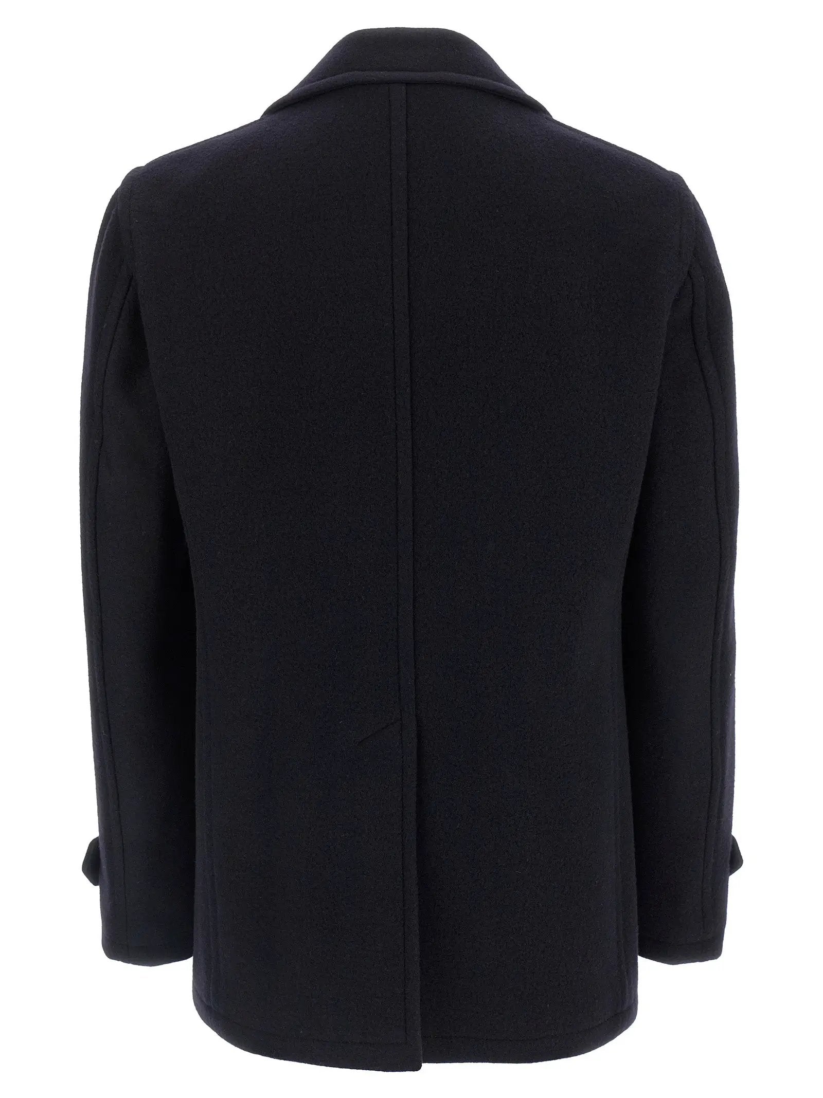 Tagliatore Blue Wool Coat