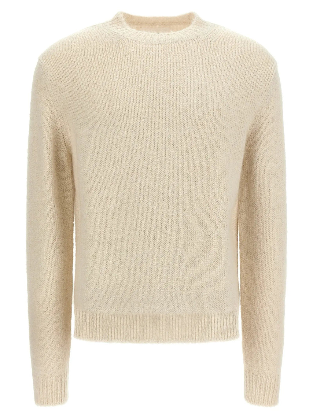 Jil Sander White Alpaca Leather Cardigan
