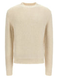 Jil Sander White Alpaca Leather Cardigan