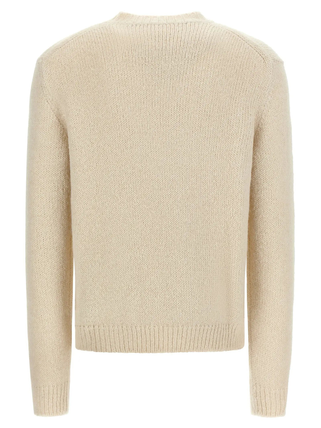 Jil Sander White Alpaca Leather Cardigan