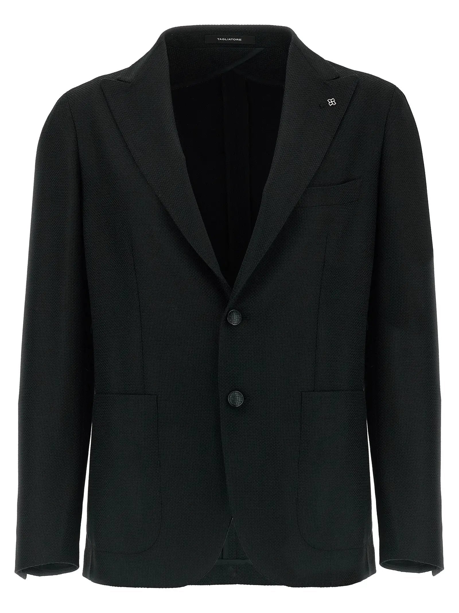 Blazer Tagliatore en laine vierge noire