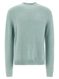Jil Sander Blue Alpaca Leather Cardigan