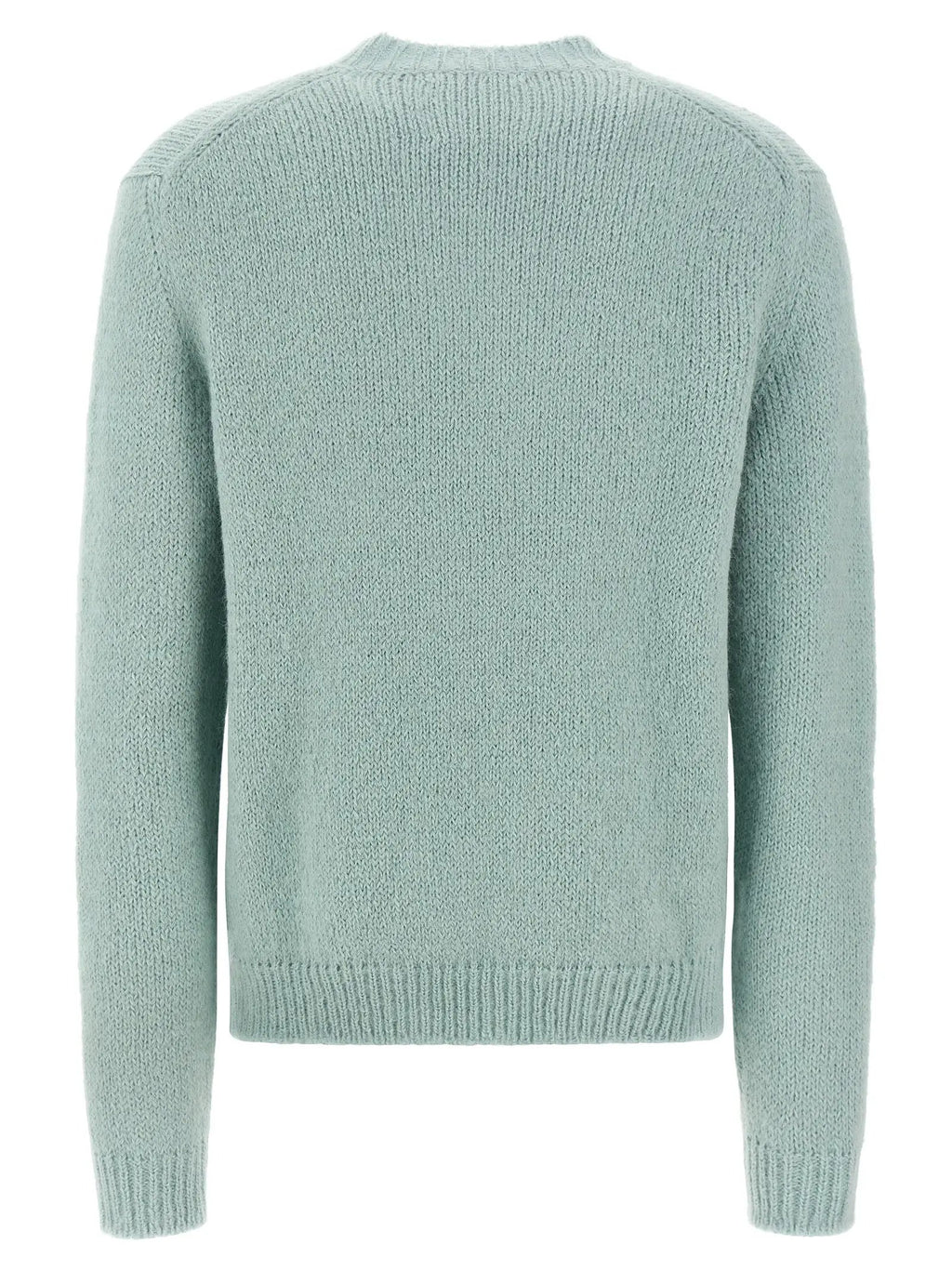 Jil Sander Blue Alpaca Leather Cardigan