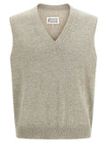 Maison Margiela Beige Cotton Sleeveles Sweater