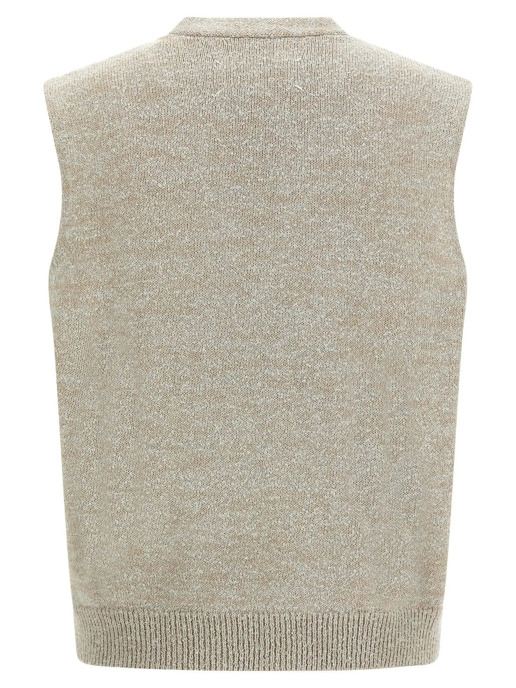 Maison Margiela Beige Cotton Sleeveles Sweater