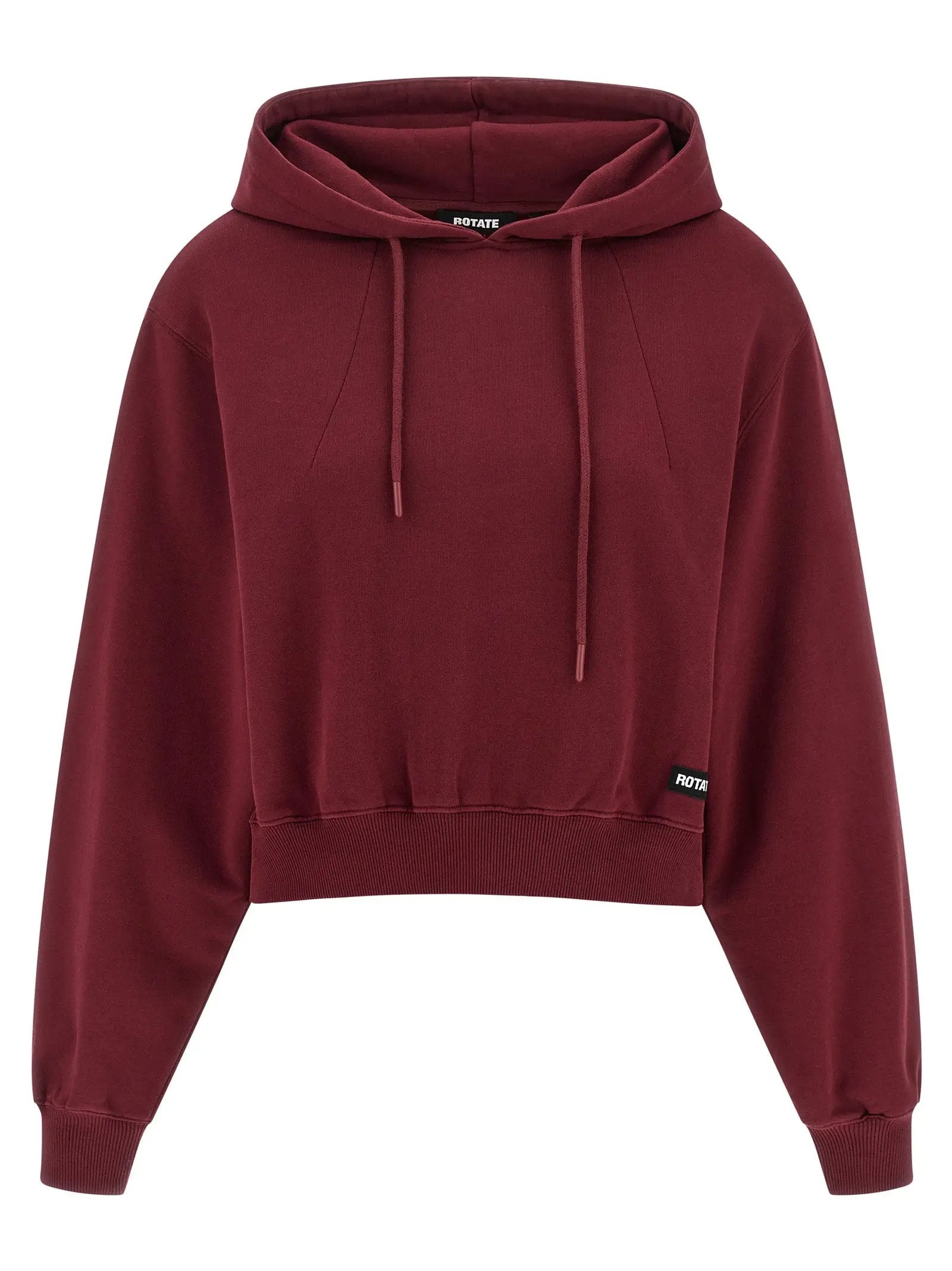ROTATE BIRGER CHRISTENSEN Bordeaux Cotton Hoodie