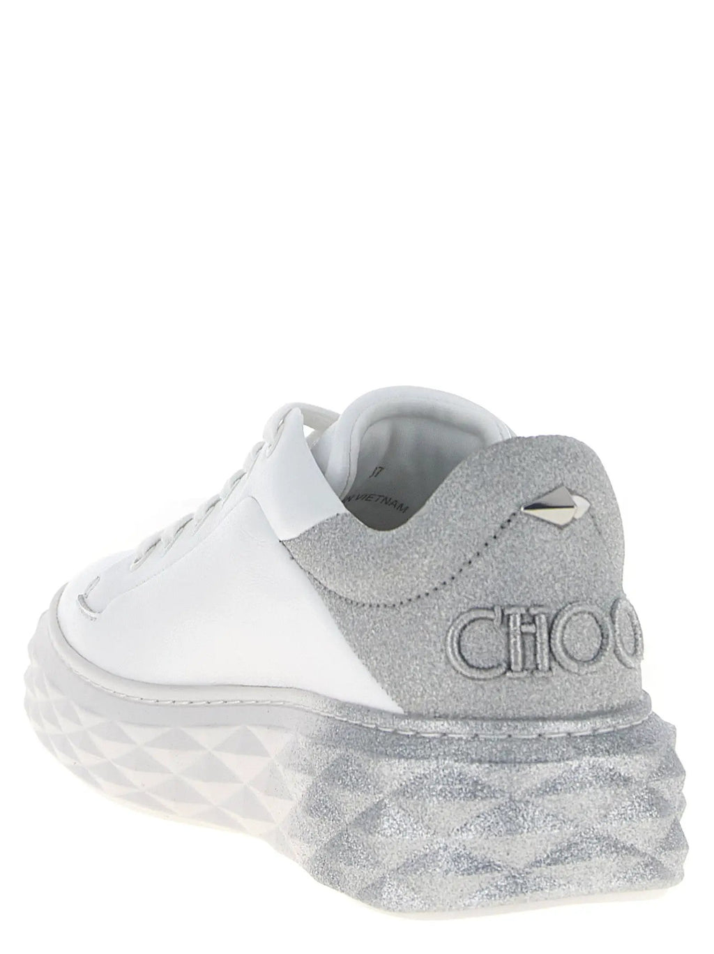 Jimmy Choo Silver Leather Chunky Sneakers