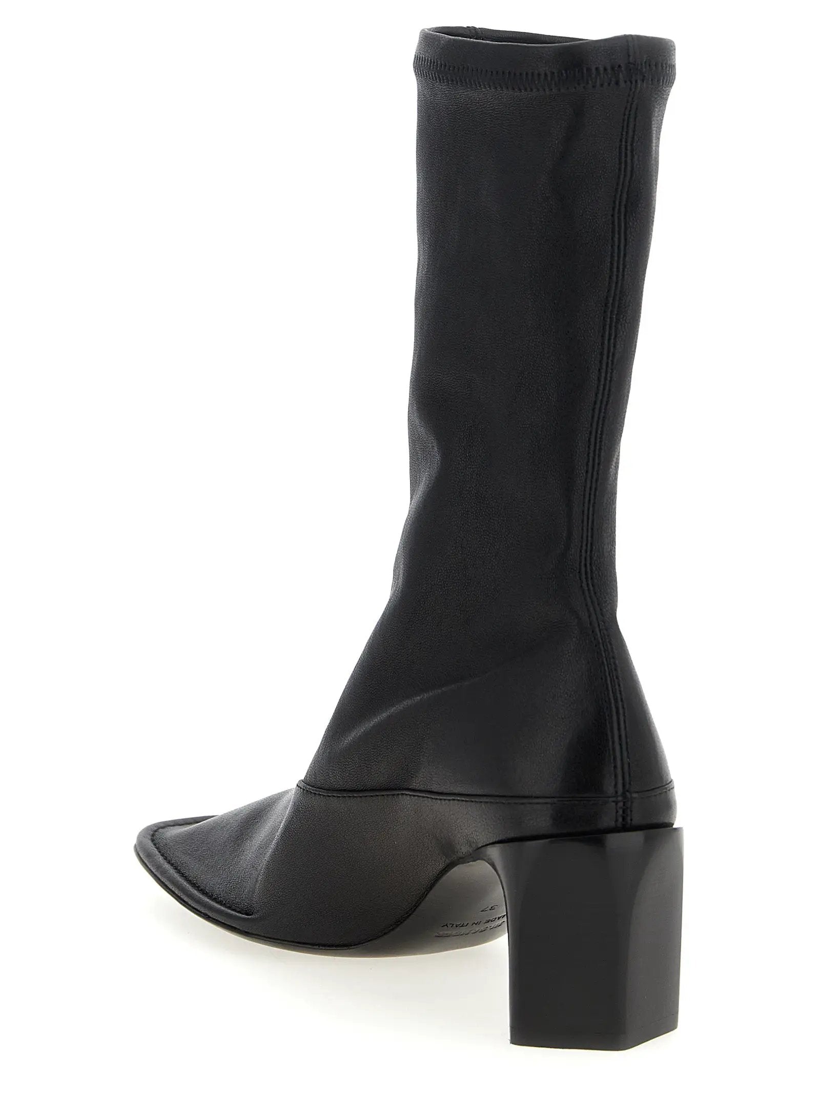 Jil Sander Black Lamb Leather Ankle Boots