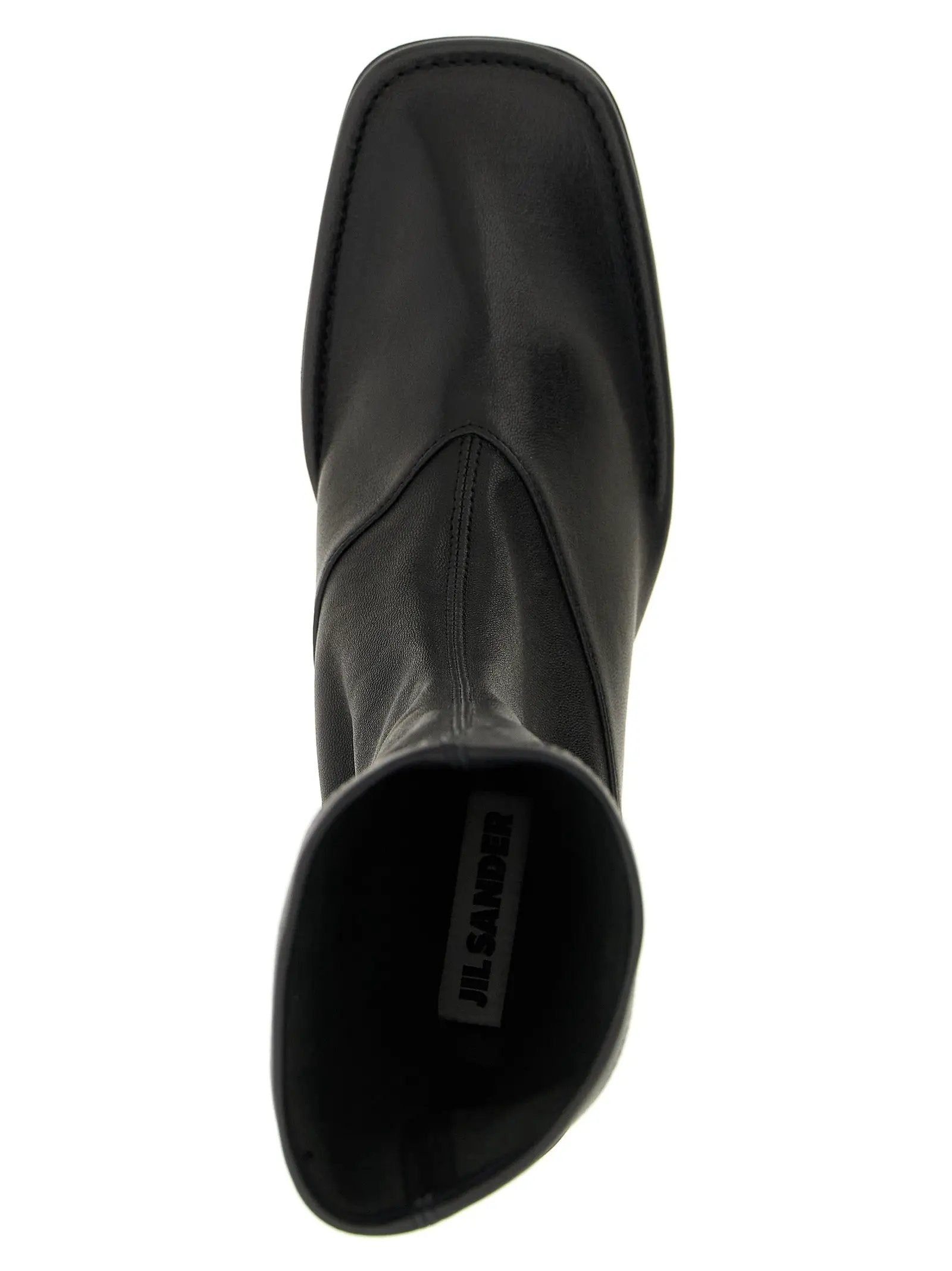 Jil Sander Black Lamb Leather Ankle Boots