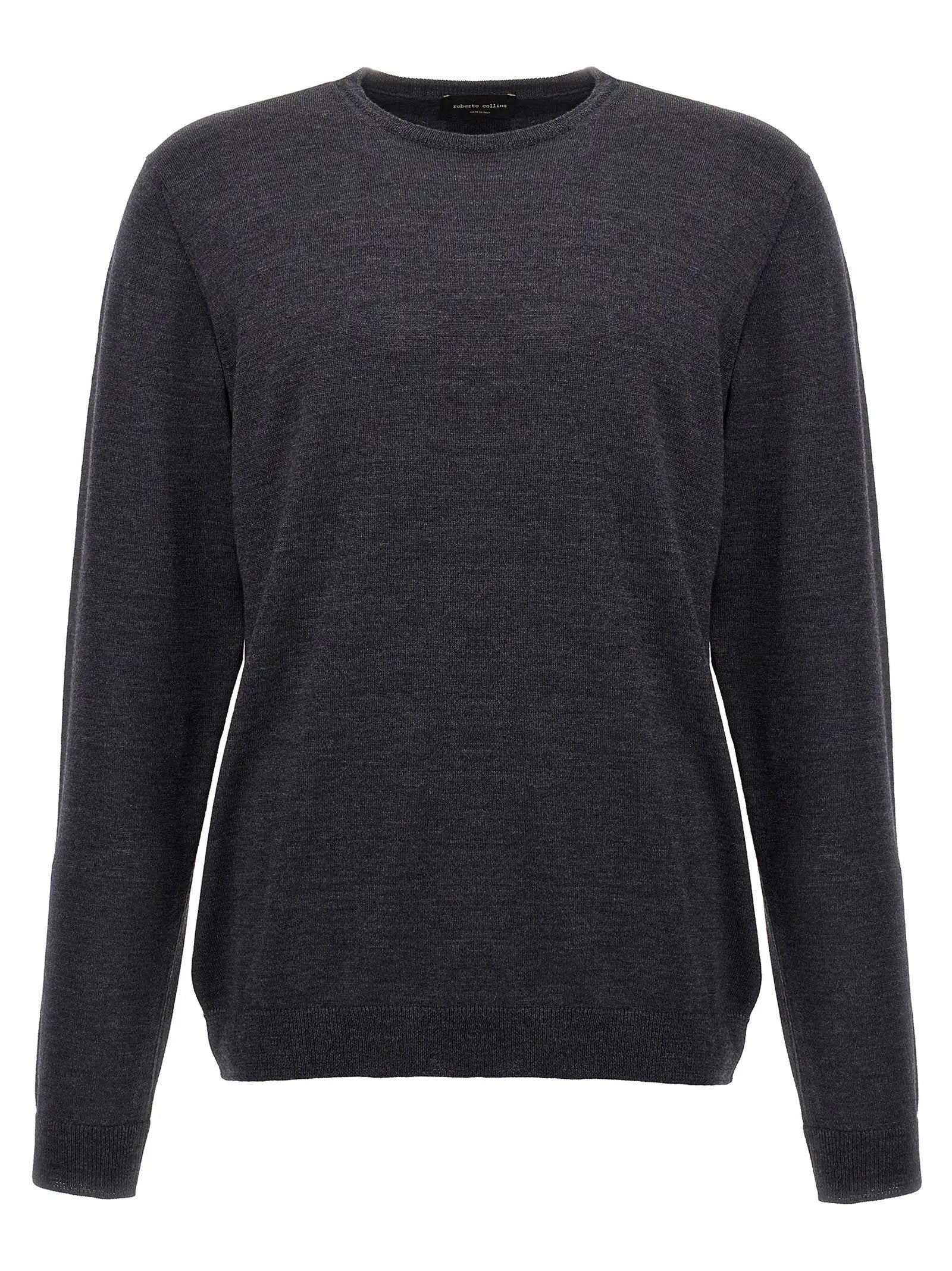 Roberto Collina Gray Merino Wool Cardigan