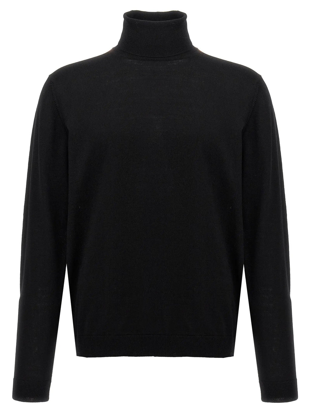 Roberto Collina Black Merino Wool Cardigan