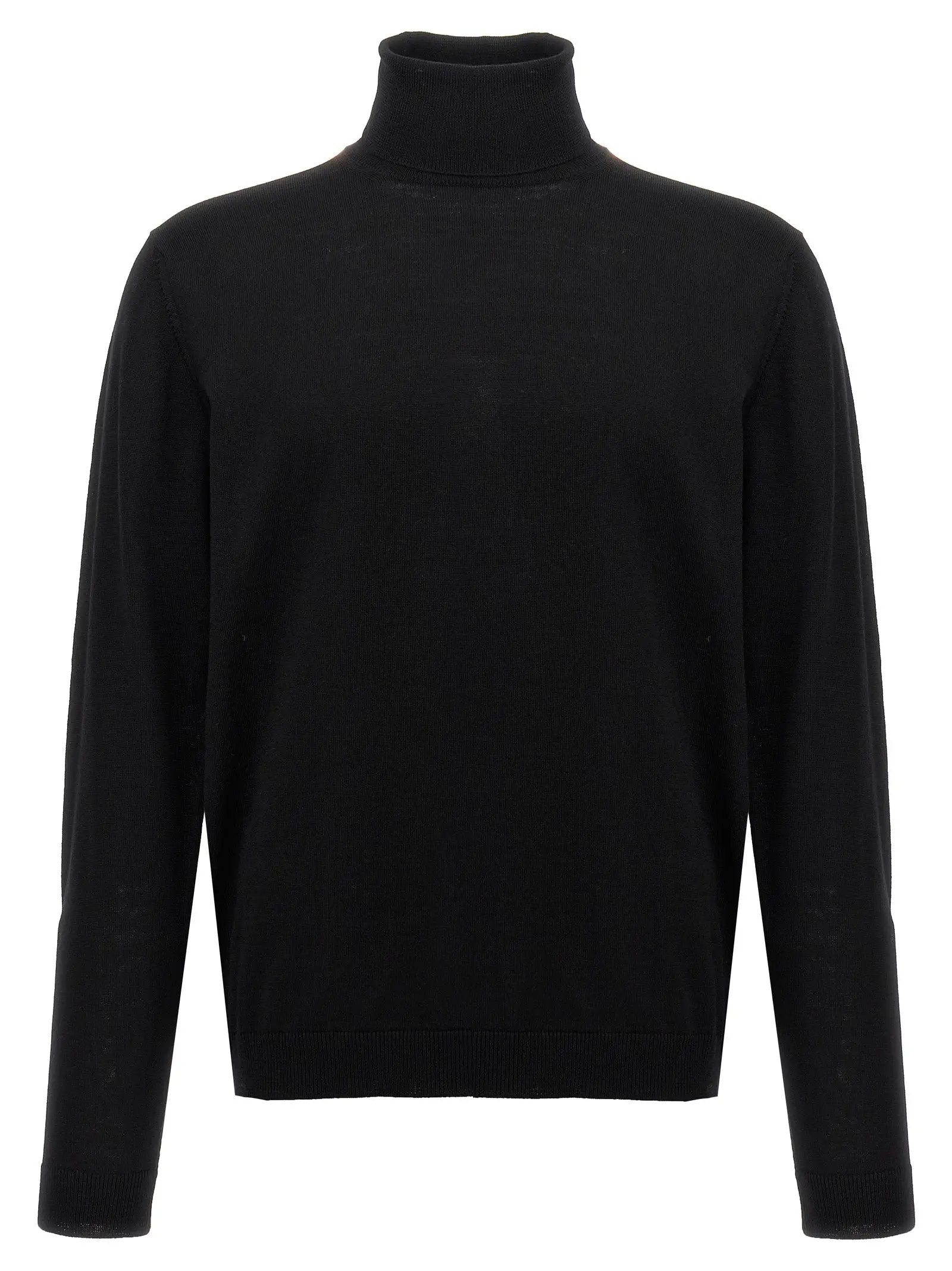 Roberto Collina Black Merino Wool Cardigan