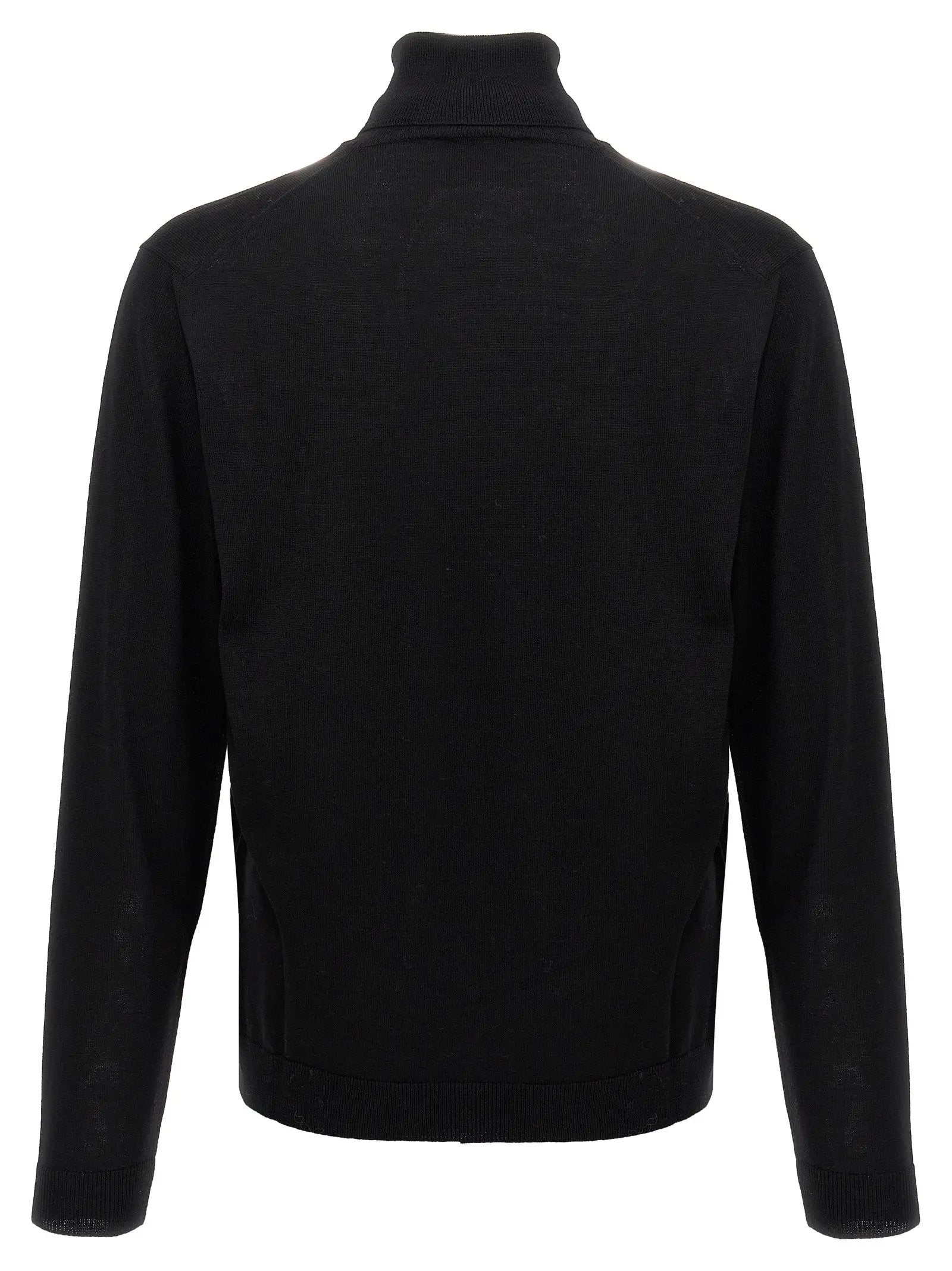 Roberto Collina Black Merino Wool Cardigan