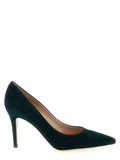 Gianvito Rossi Bicolor Suede Leather High Heel Pumps