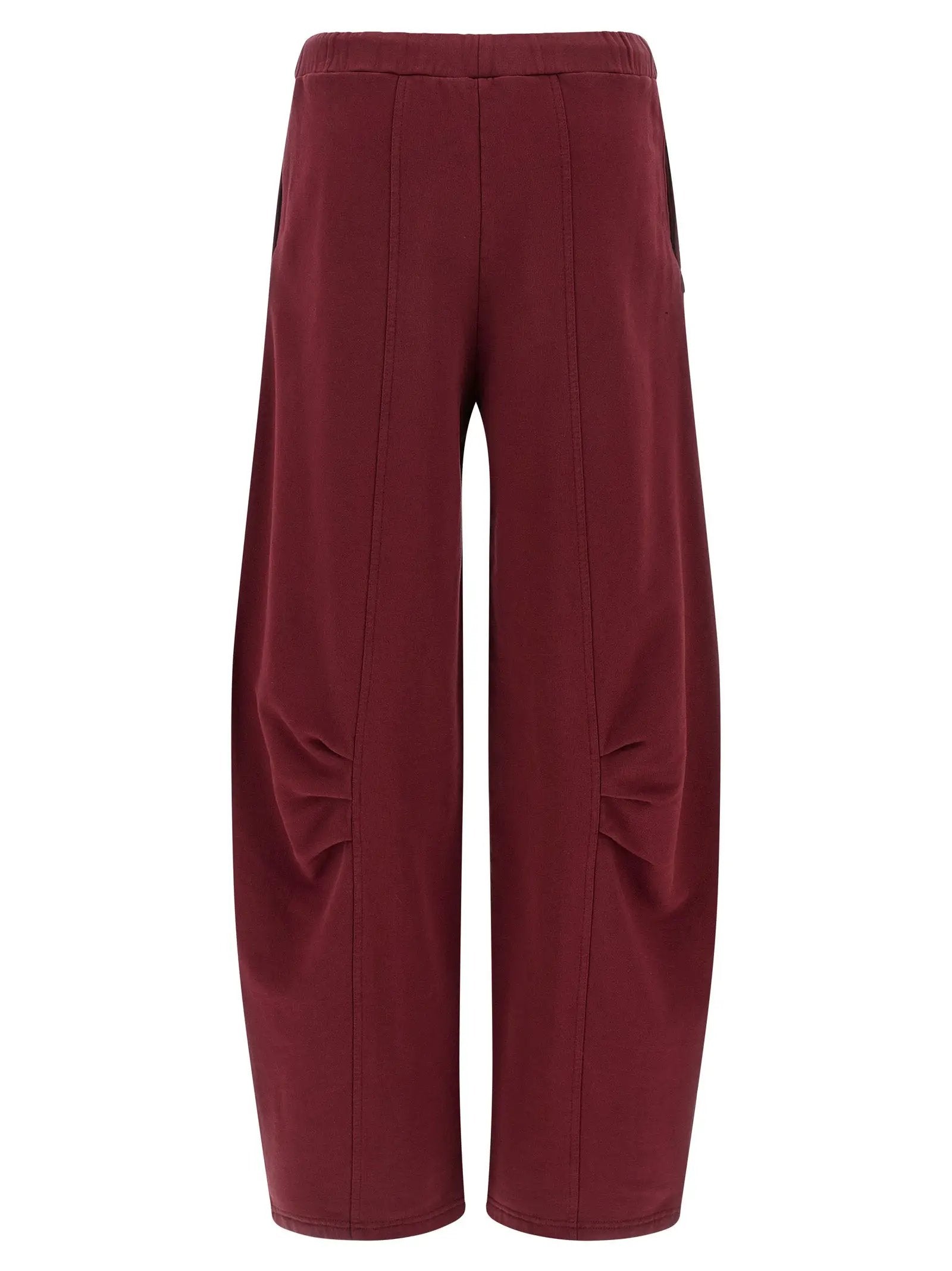 ROTATE BIRGER CHRISTENSEN Bordeaux Cotton Joggers (Workout Pants)