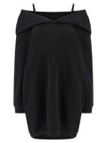 MM6 Maison Margiela Black Cotton Short Dress