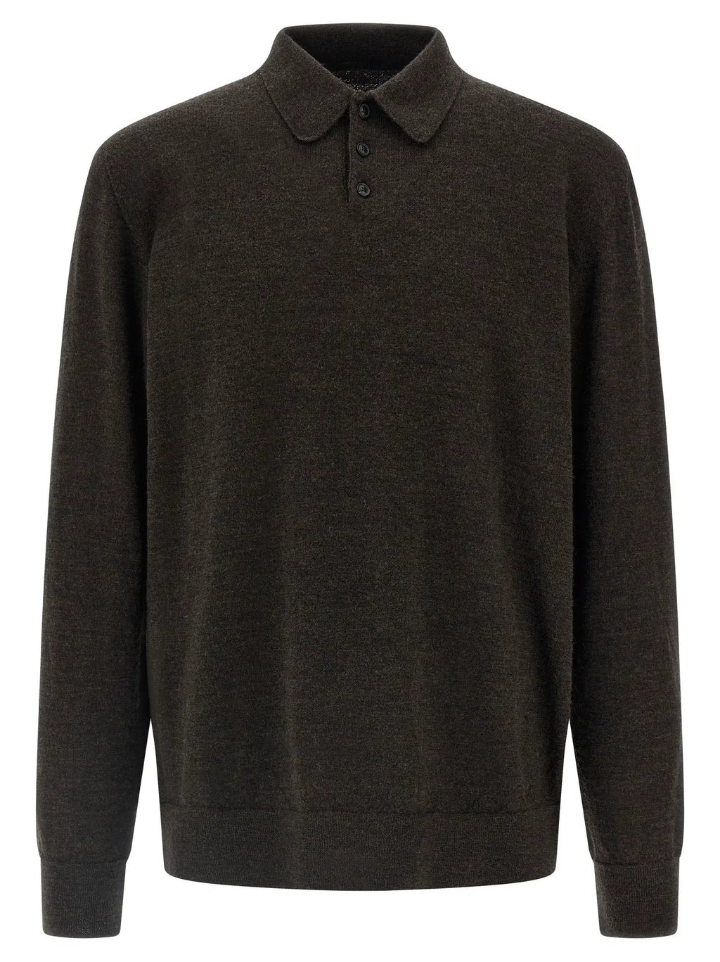 Maison Margiela Brown Wool Polo Shirt