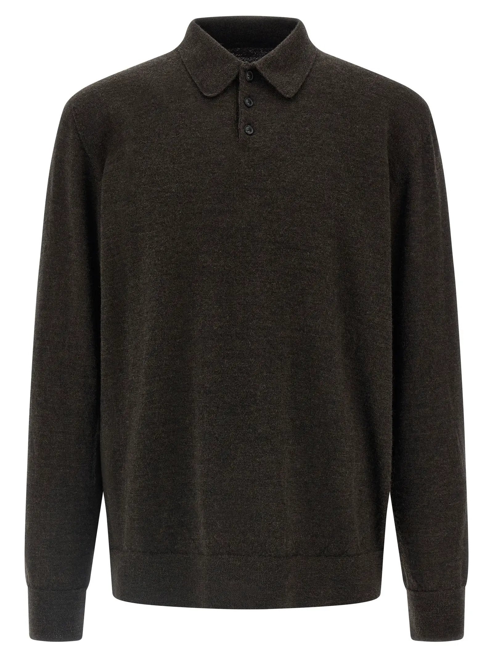 Maison Margiela Brown Wool Polo Shirt