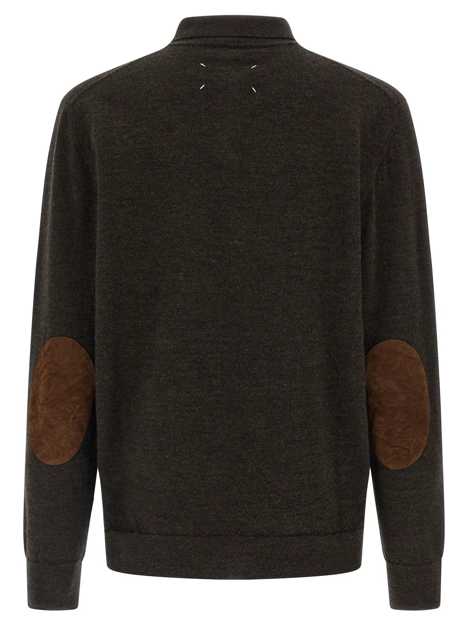 Maison Margiela Brown Wool Polo Shirt