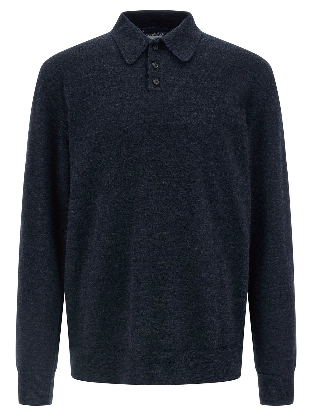 Maison Margiela Blue Wool Polo Shirt