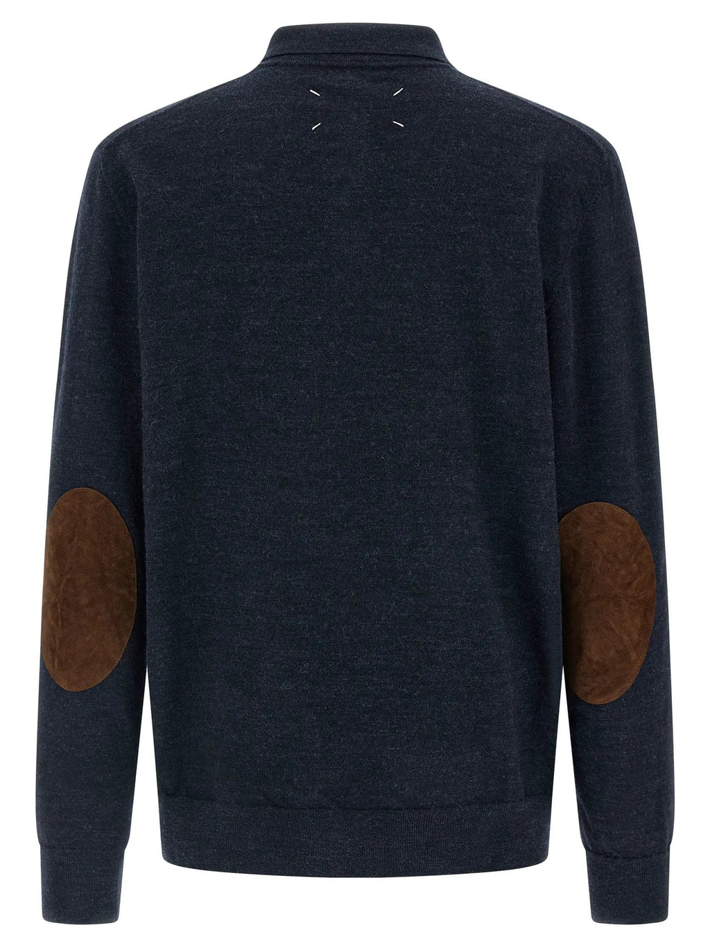 Maison Margiela Blue Wool Polo Shirt