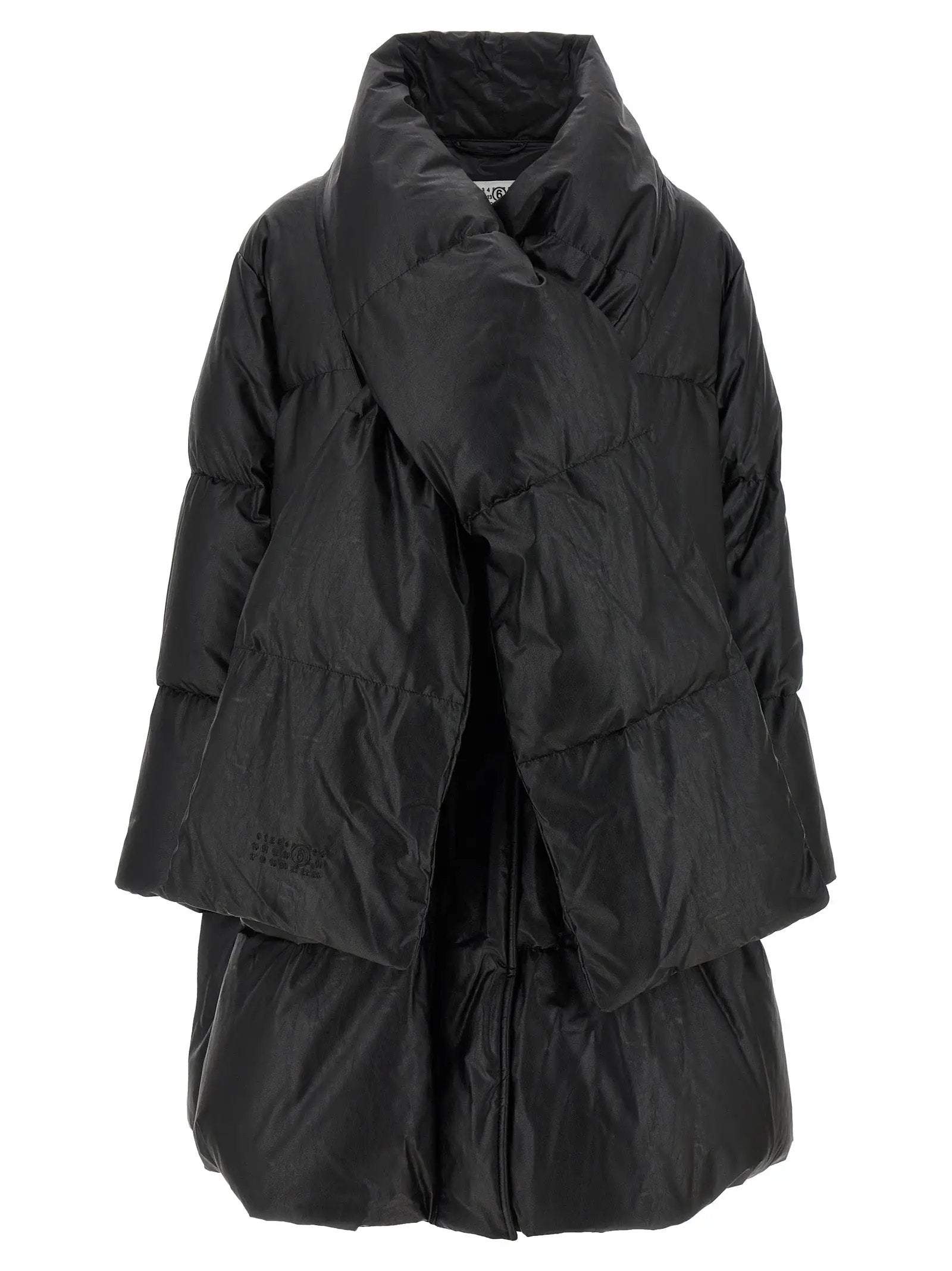 MM6 Maison Margiela Black Viscose Coat