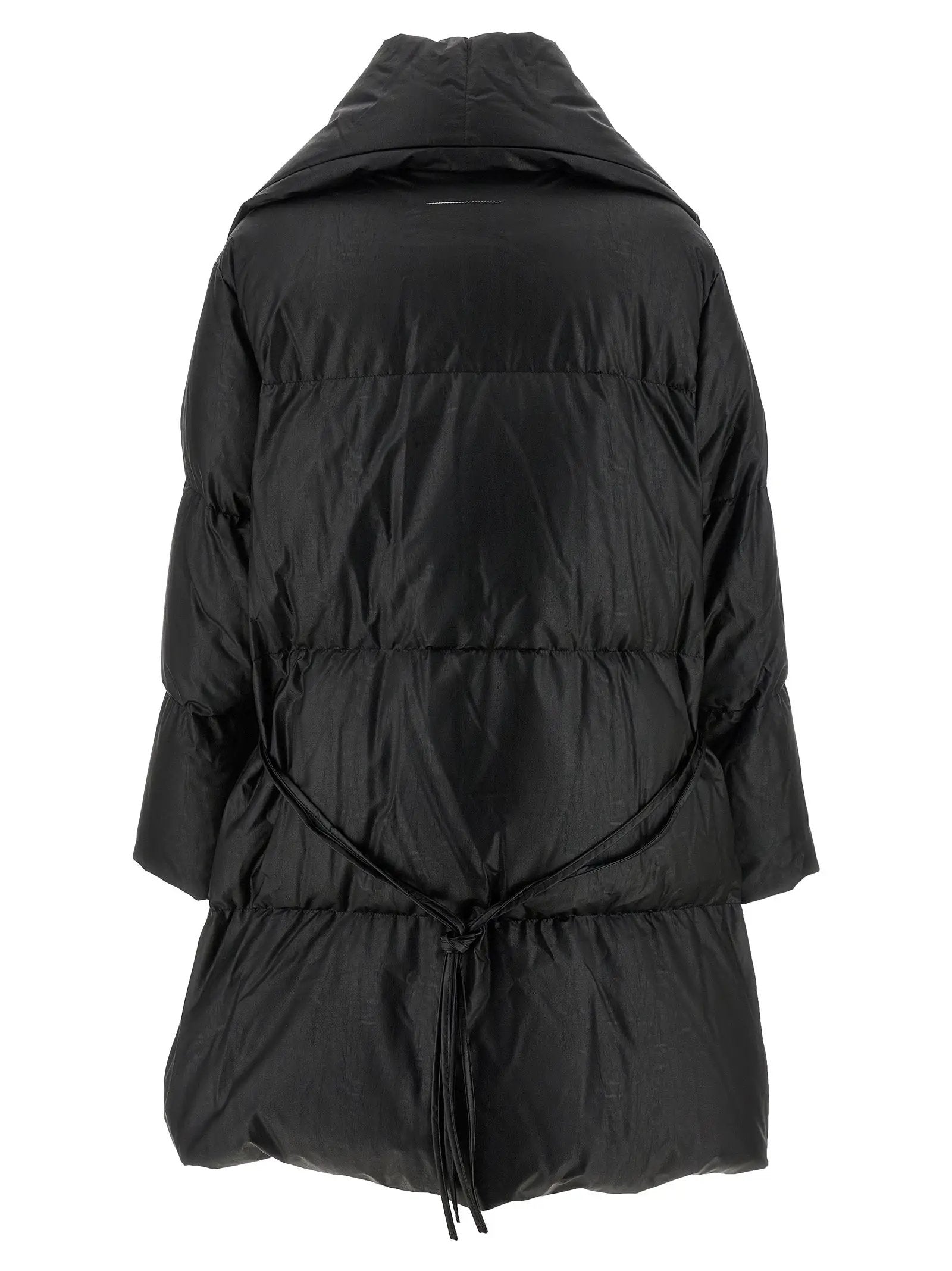 MM6 Maison Margiela Black Viscose Coat