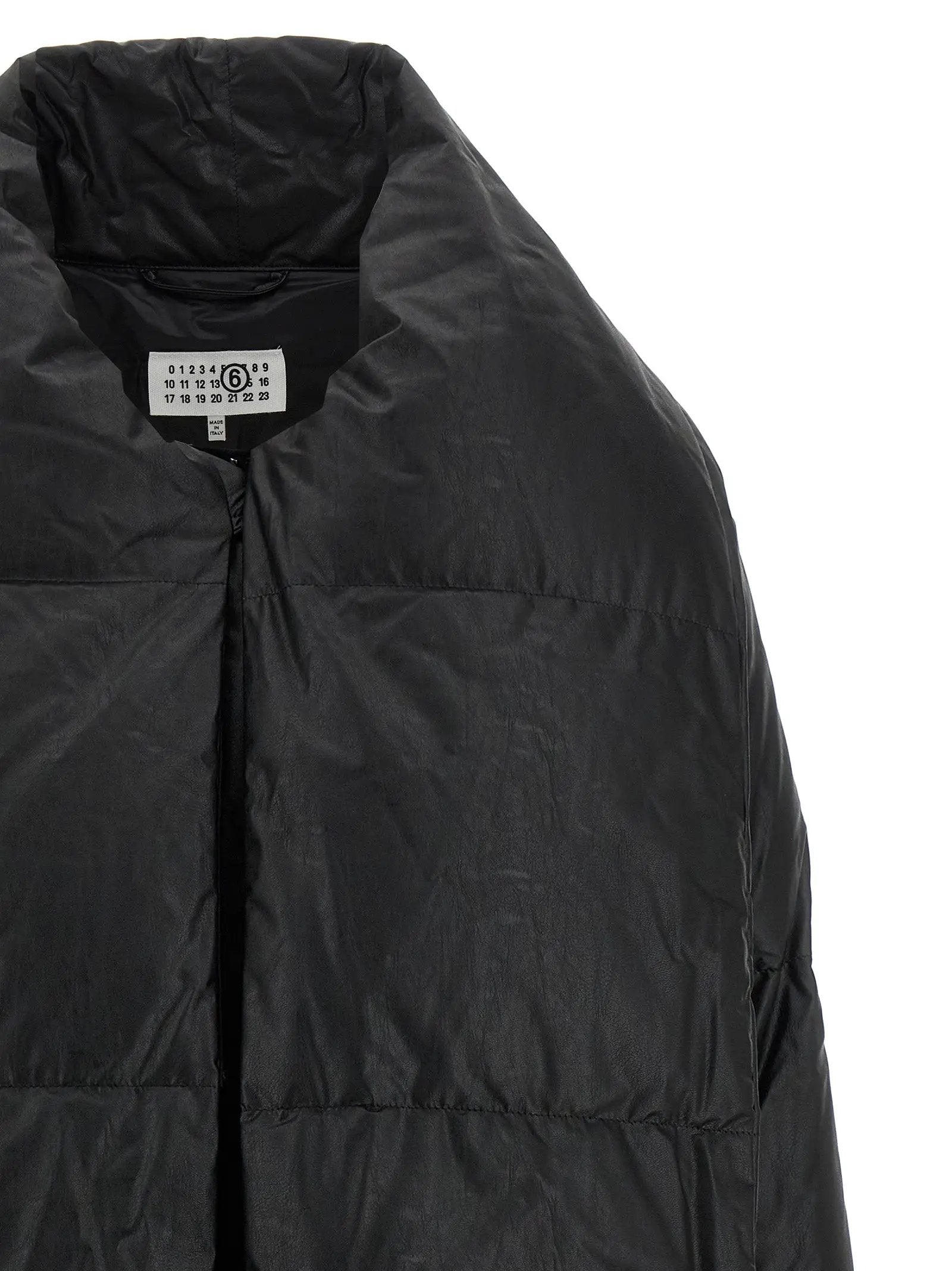 MM6 Maison Margiela Black Viscose Coat