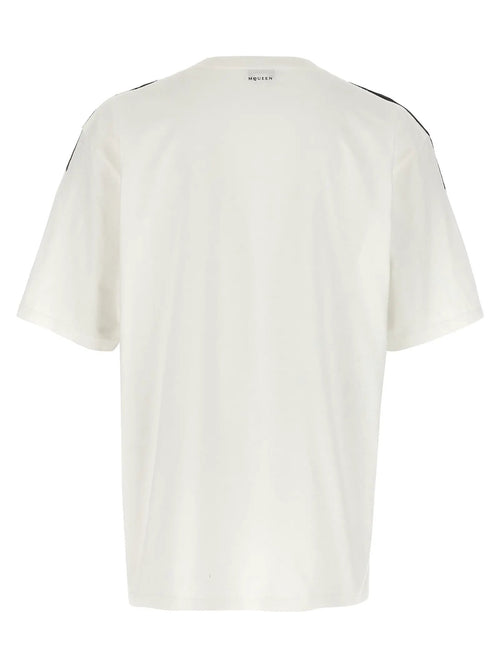 T-shirt bicolore en coton Alexander McQueen