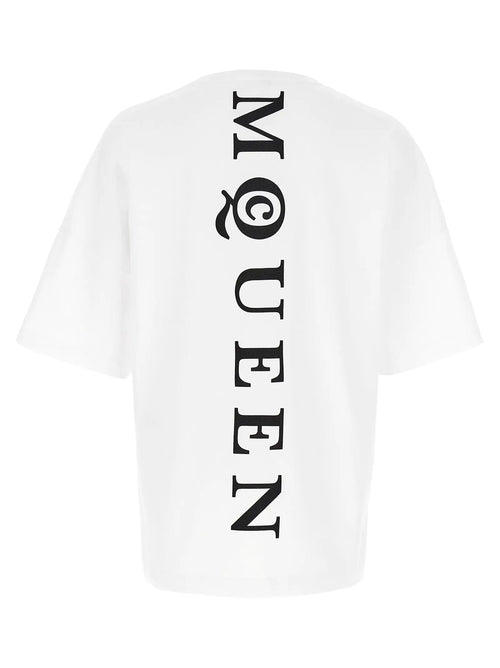 T-shirt bicolore en coton Alexander McQueen