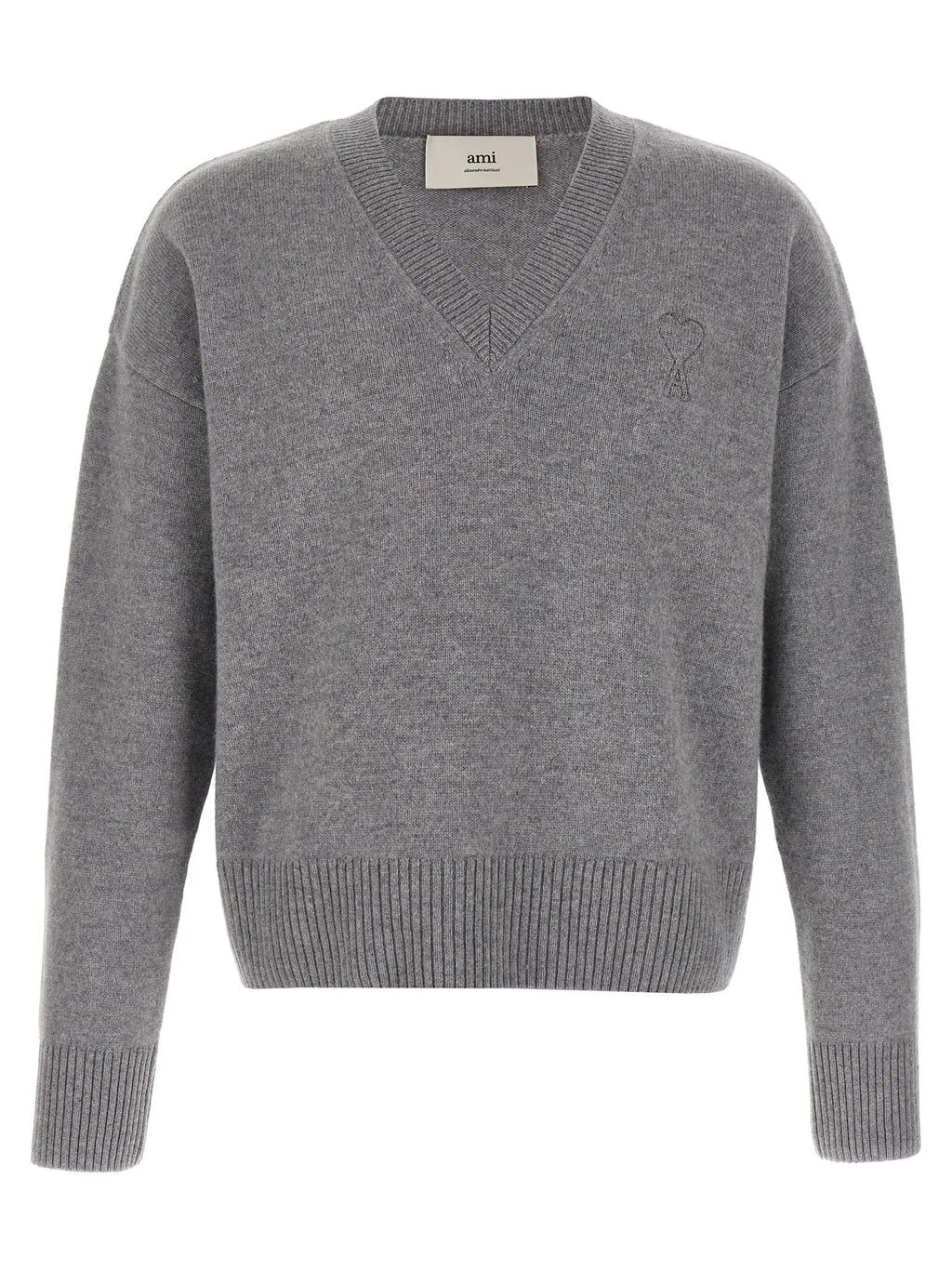 Ami Paris Gray Wool Cardigan