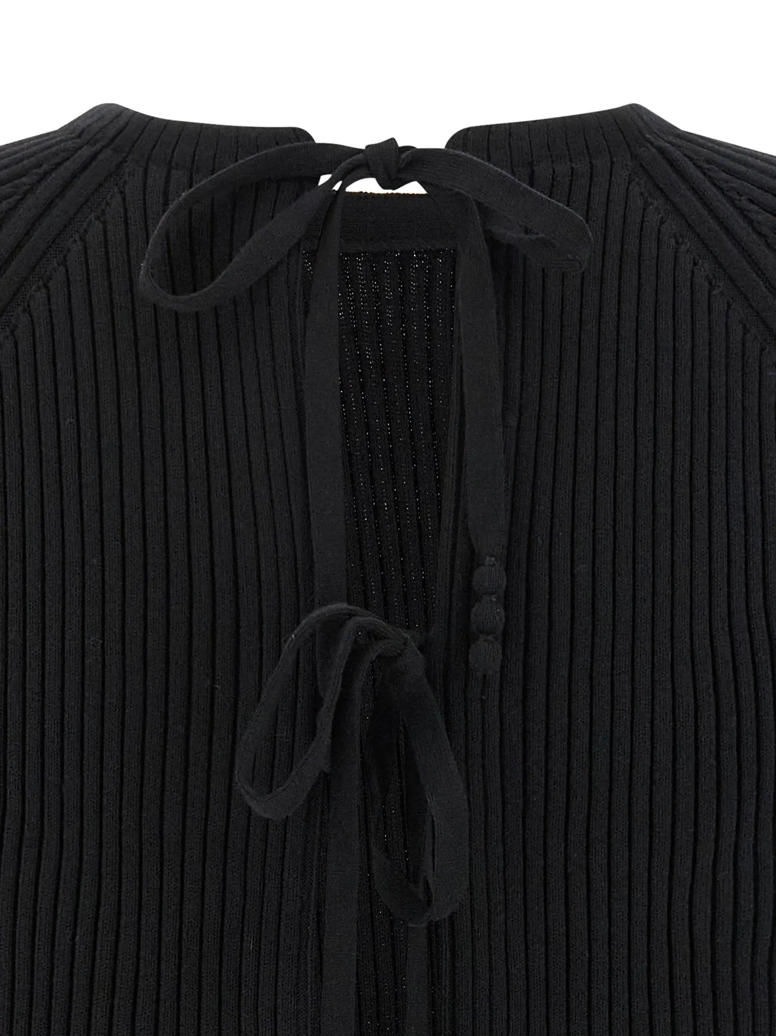 Tory Burch Black Cotton Cardigan