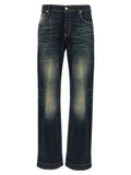 Alexander McQueen Blue Cotton Jeans Denim
