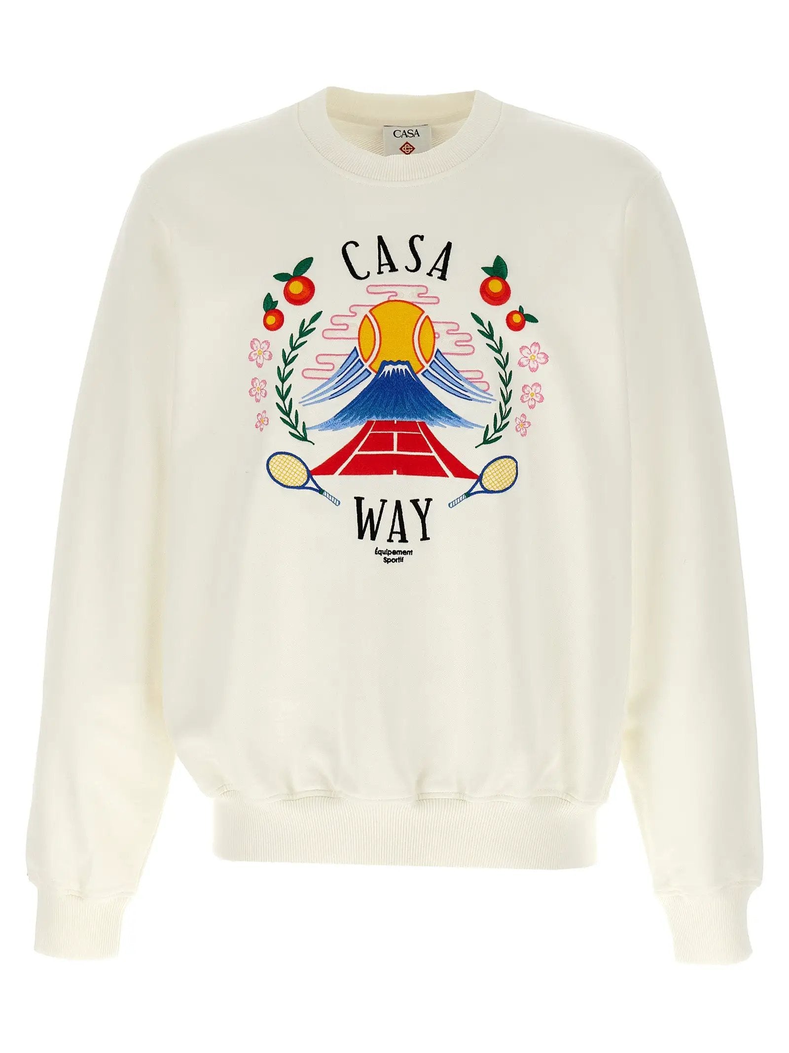 Casablanca White Cotton Sweatshirt