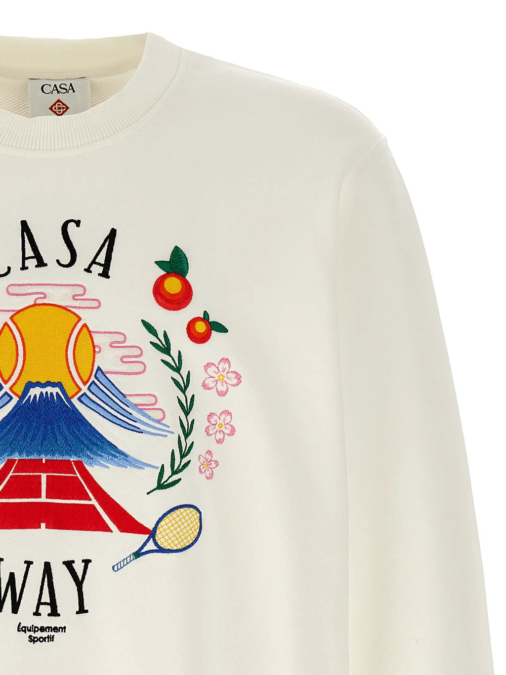 Casablanca White Cotton Sweatshirt
