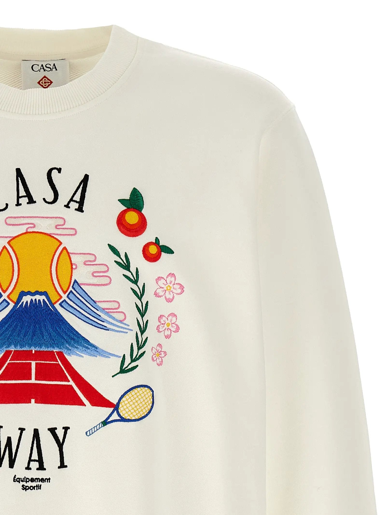 Casablanca White Cotton Sweatshirt