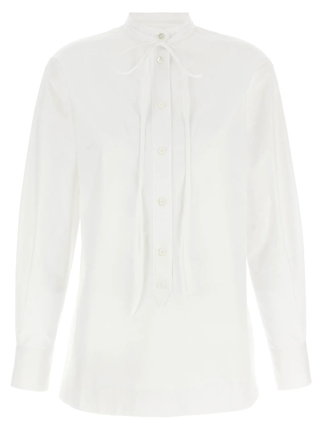 Gucci White Cotton Blouse