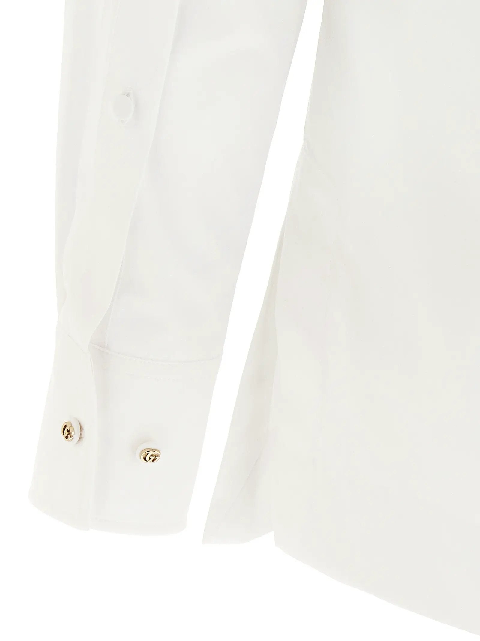 Gucci White Cotton Blouse